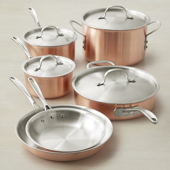 Calphalon Copper 10Piece Cookware Set Williams Sonoma