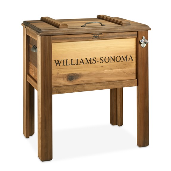 Red Cedar Wood Beer Cooler Williams Sonoma Personalized Wood Beer Cooler
