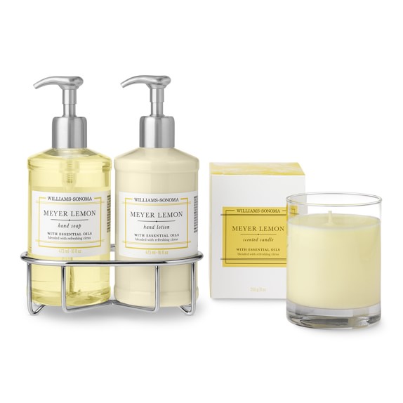 Williams Sonoma Meyer Lemon Hand Soap & Lotion, Deluxe 6Piece Set