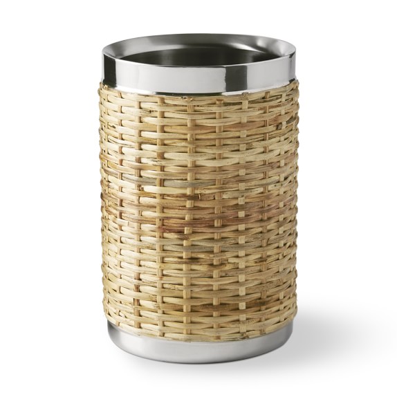 AERIN Woven & Silver Wine Chiller Williams Sonoma