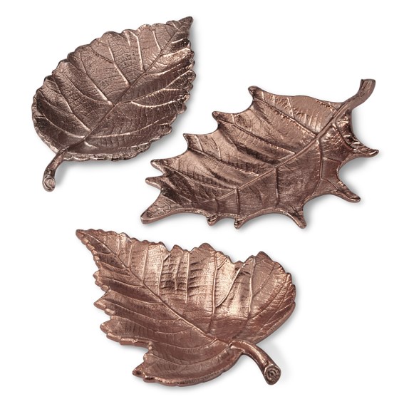 Copper Leaves Plate, Assorted Williams Sonoma