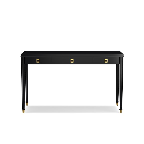 Lacourte Writing Desk Williams Sonoma Lacourte No Hutch Desk Beechwood Ebony