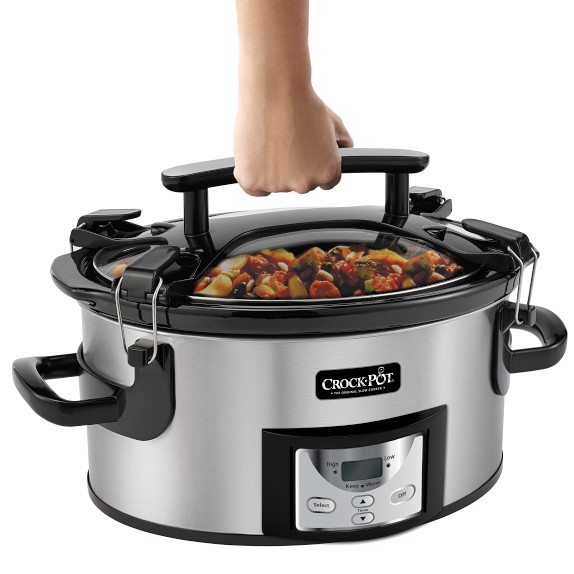 Crockpot 6Qt. Single Handed Portable Slow Cooker Williams Sonoma