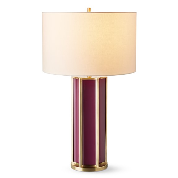 Fluted Colored Gl Table Lamp Cranberry Williams Sonoma Fluted Colored Gl Table Lamp Cranberry