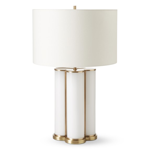 Table Lamps Williams Sonoma Quatrefoil Colored Glass Table Lamp White