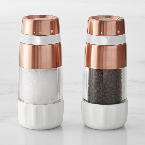 OXO Copper & White Salt & Pepper Mills Williams Sonoma