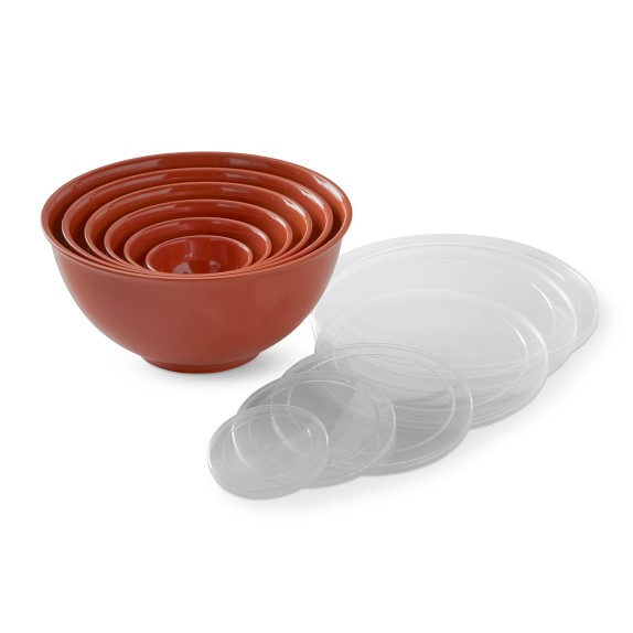 Melamine Mixing Bowls with Lids, Set of 6, Pumpkin Williams Sonoma