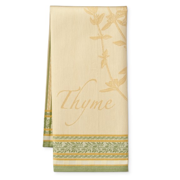 Botanical Herb Jacquard Towel, Thyme Williams Sonoma