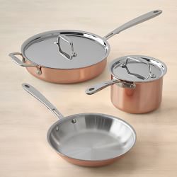All Clad C4 Copper Williams Sonoma All Clad C4 Copper 5 Piece Cookware Set