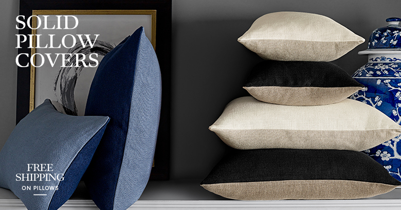 Solid Pillow Covers