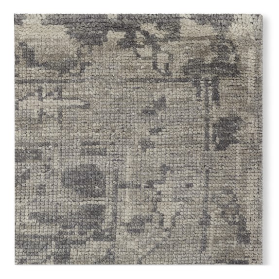 Mystic Medallion Hand Knotted Rug Gray Williams Sonoma Mystic Medallion Hand Knotted Rug Gray