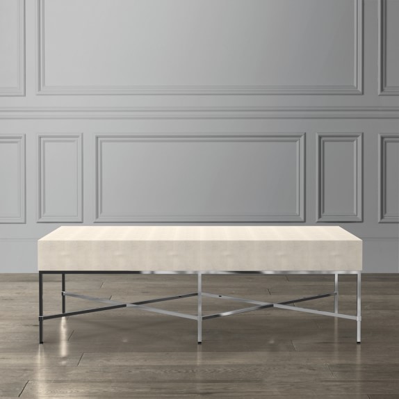 Faux Reen Coffee Table Cream Williams Sonoma Faux Reen Coffee Table Cream