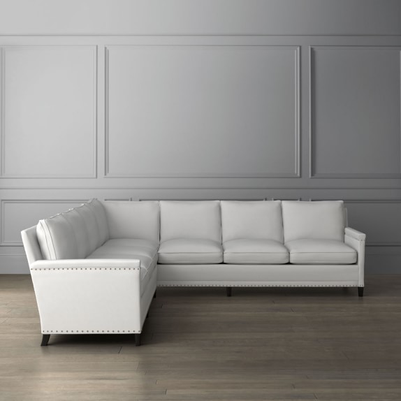 Addison 2 Piece L Shaped Loveseat Sectional With Nailheads Left Addison 2 Piece L Shaped Loveseat Sectional With Nailheads Left