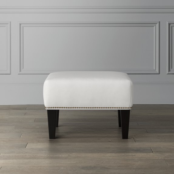 Ottomans Benches Williams Sonoma Fairfax Square Ottoman Tapered Leg With Smooth Top