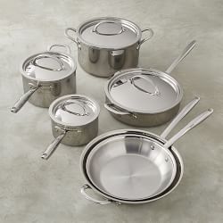 Cookware Sets Pots And Pans Frying Pan Williams Sonoma Williams Sonoma Signature Thermo Clad Stainless Steel 10 Piece Cookware