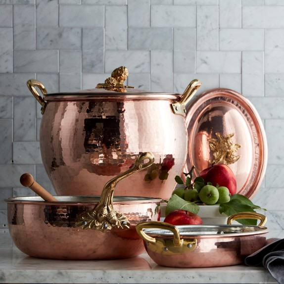 Ruffoni Historia Copper ArtichokeHandle Stock Pots Williams Sonoma