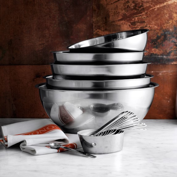 StainlessSteel Restaurant Mixing Bowls Williams Sonoma