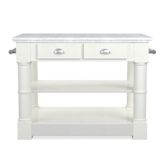 Barrelson Single Kitchen Island with Marble Top Williams Sonoma