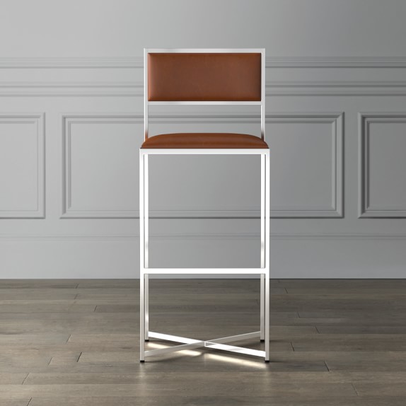 Dessau Leather Bar Stool Williams Sonoma Select Your Registry Continue Cancel Save Dessau Leather Bar Stool
