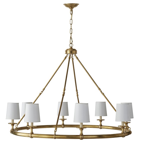 Devon, 8-Light Chandelier, Antique Brass Williams Sonoma Devon, 8-Light Chandelier, Antique Brass - Devon, 8-Light Chandelier, Antique Brass Williams Sonoma