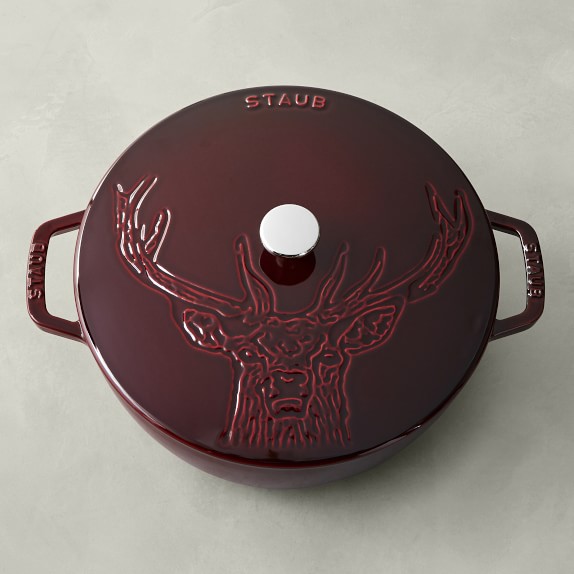 Staub CastIron Essential French Oven Stag Design, Basil Williams Sonoma