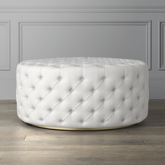 Ottomans Benches Williams Sonoma Large Deep Tufted Ottoman