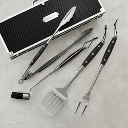 Grilling Gifts For Grillers Bbq Williams Sonoma Williams Sonoma Black Handled 4 Piece Bbq Tool Set With Storage Case