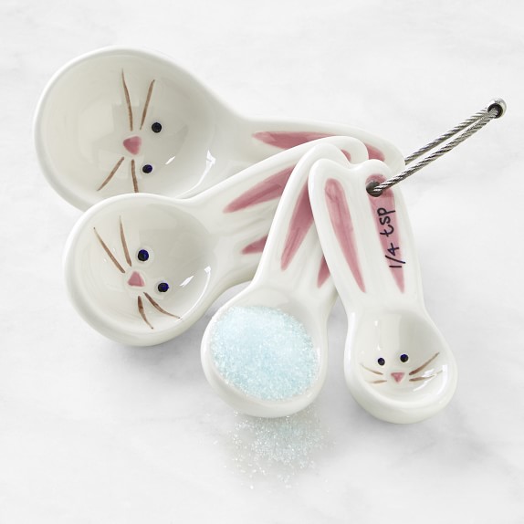Easter Bunny Ceramic Measuring Spoons Williams Sonoma