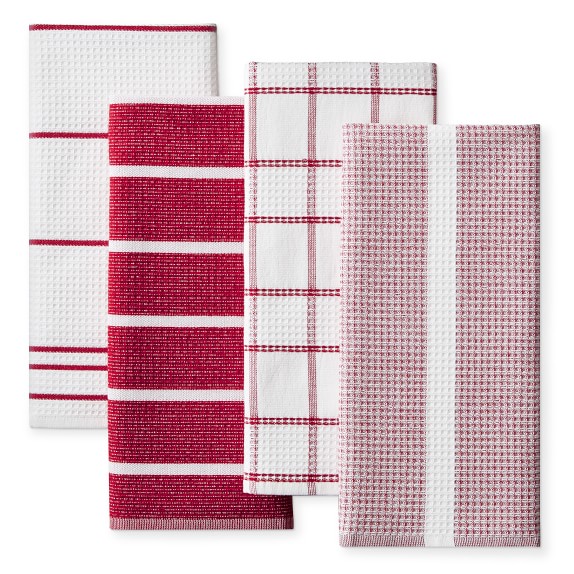 Super Absorbent Waffle Weave Multi-Pack Towels, Claret