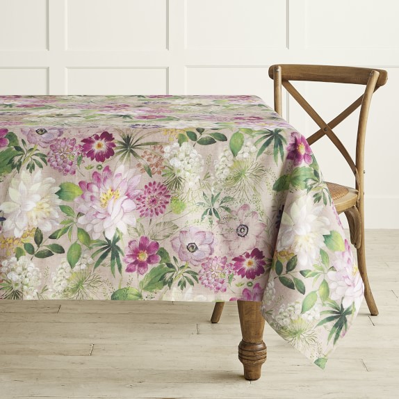 Pink Floral Tablecloth