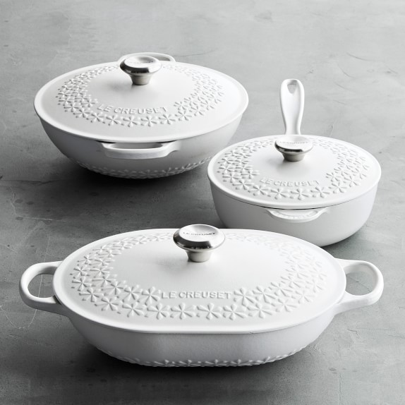 Le Creuset Signature Cast Iron Fleur Oval Oven Williams Sonoma Roll Over Image To Zoom