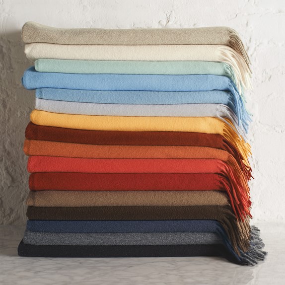Solid Cashmere Throw, Chocolate Williams Sonoma