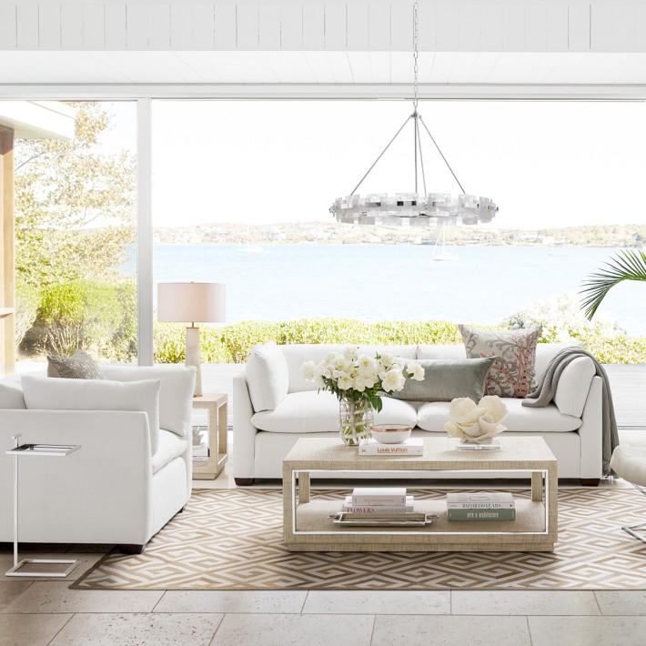 Laguna Sofa. Hello Lovely, White French Home Decor for Fans of Country Interiors.