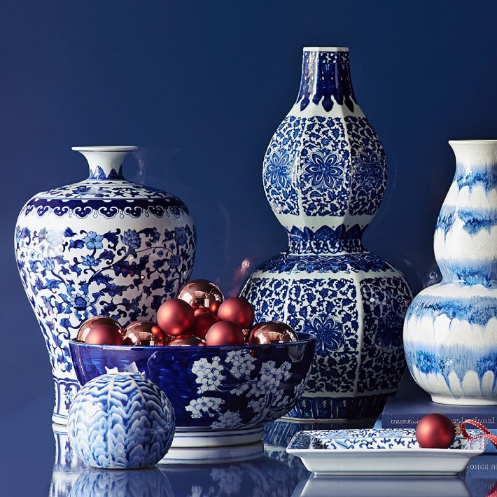 Blue White Ginger Jar Imperial Vase Williams Sonoma