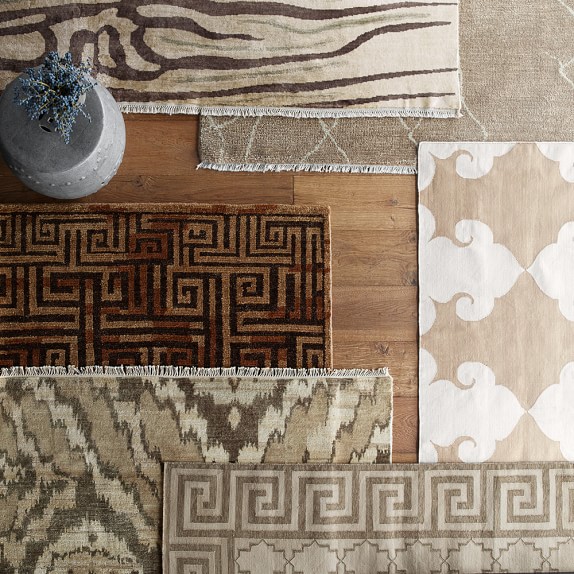 Hand Knotted Zebra Rug Williams Sonoma