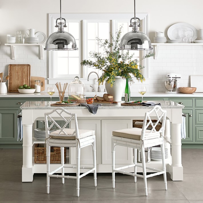Barrelson Kitchen Island With Marble Top Williams Sonoma