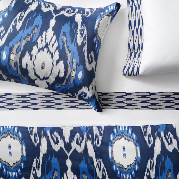 Istanbul Ikat Printed Duvet Cover & Shams Williams Sonoma