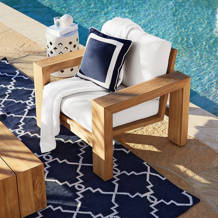 Larnaca Outdoor Teak Club Chair Williams Sonoma - Larnaca Outdoor Teak Club Chair Williams Sonoma