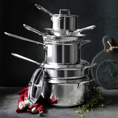 All Clad D5 Stainless Steel 10 Piece Cookware Set Williams Sonoma