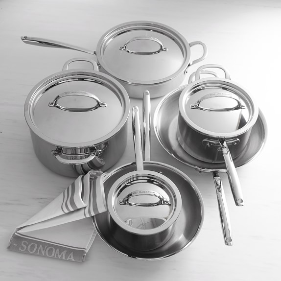 Williams Sonoma Signature Thermo Clad Stainless Steel 10 Piece Scroll To Next Item