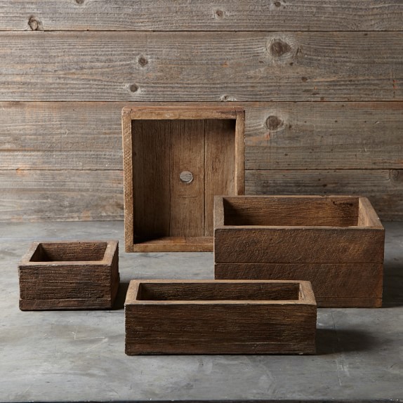 Barn Board Planter Williams Sonoma
