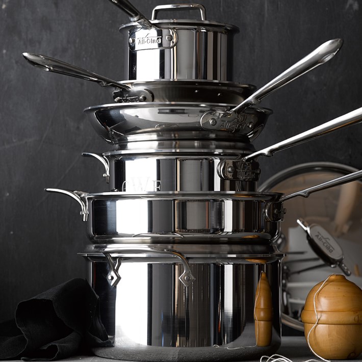 All Clad D5 Stainless Steel 10 Piece Cookware Set Williams Sonoma