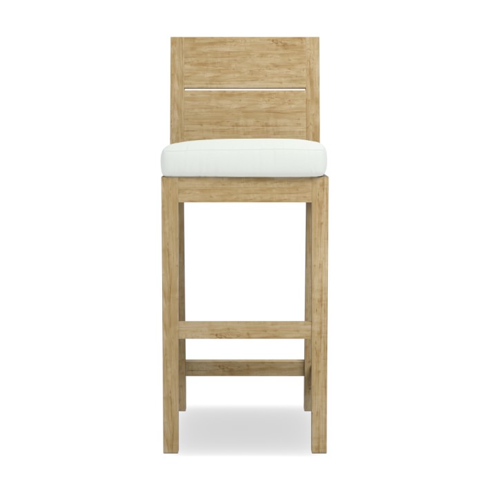 Larnaca Outdoor Teak Bar Stool Williams Sonoma