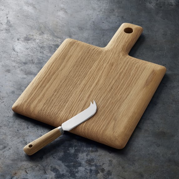 Williams Sonoma Open Kitchen Oak Cheese Board with Knife Williams Sonoma
