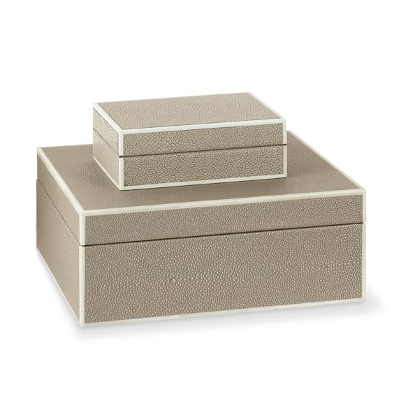 Faux Reen Box Ivory Williams Sonoma Roll Over Image To Zoom