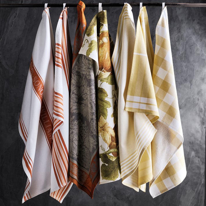 Botanical Pumpkin Towels Set Of 2 Williams Sonoma