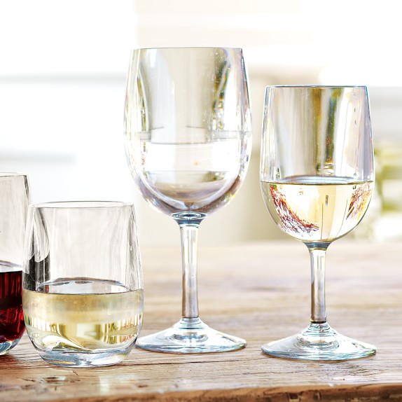 DuraClear® Outdoor Osteria Stemless White Wine Glass, Set of 6