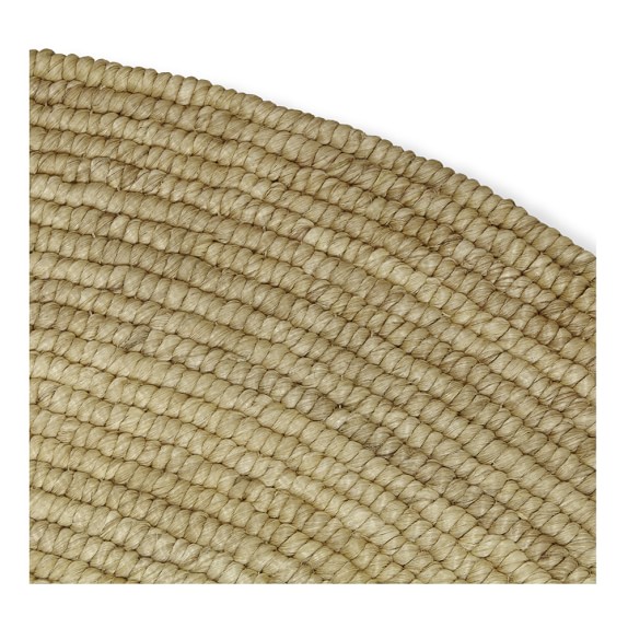 Abaca Round Rug, Light Williams Sonoma