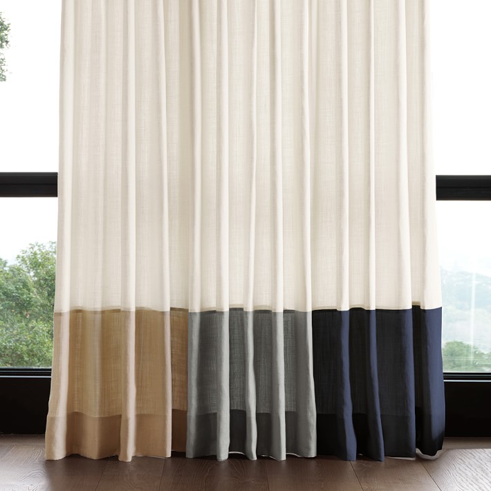 Bottom Border Rod Pocket D Navy Williams Sonoma