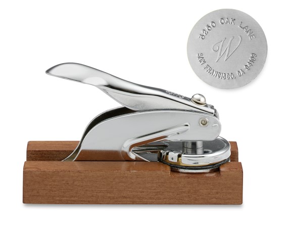 personal embosser with stand